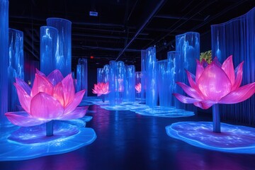 Neon Petals with Modern Design Effects