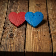 Fototapeta premium heart on wooden background