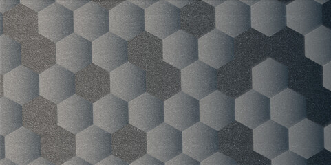 Abstract pattern with hexagonal white and gray technology line paper background. Hexagonal 3d vector grid tile and mosaic structure simple style hexagonal graphic concept. Futuristic surface design.	
