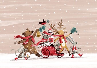 Christmas holidays card