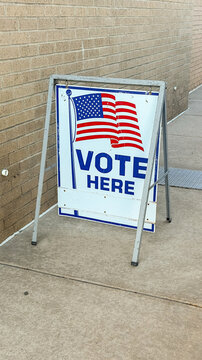 Vote Here Sign