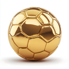 Obraz premium Prize metal football ball made of gold