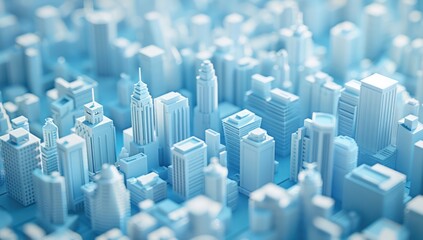 Obraz premium Abstract Cityscape in Cool Tones