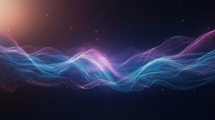Obraz premium A colorful wave of light is shown in the sky