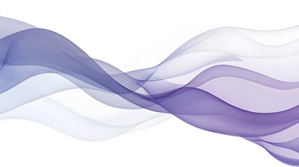 Fototapeta premium Abstract Purple Waves Flowing Gently Across White Background