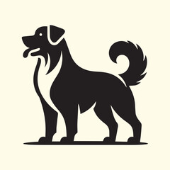 Obraz premium dog silhouette vector, dog logo silhouette vector full body