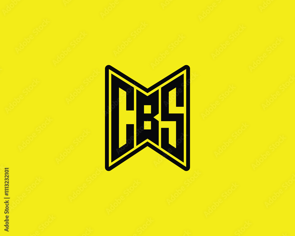 Poster cbs logo design vector template. cbs