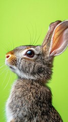 Obraz premium A cute rabbit with long whiskers. AI.