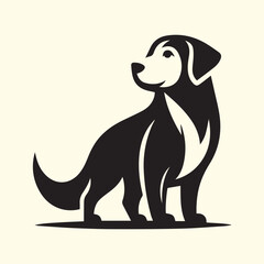 dog silhouette vector, dog logo silhouette vector full body