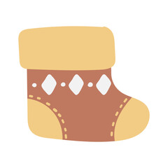 Christmas stocking decoration vector illustration