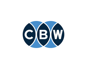 CBW logo design vector template. CBW
