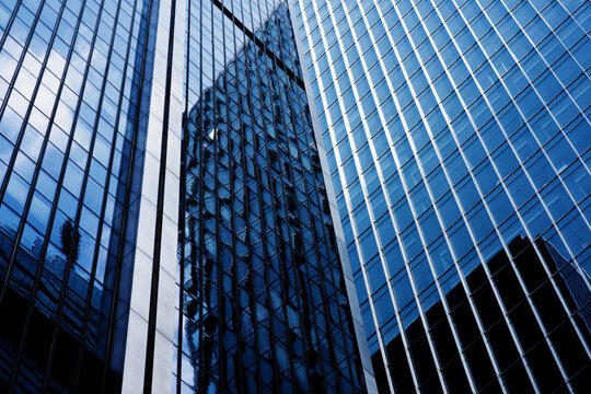 Blue Linear Reflections