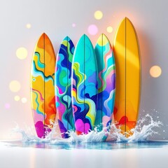 Summer surfboards, bokeh-filtered fun.  A vibrant set.