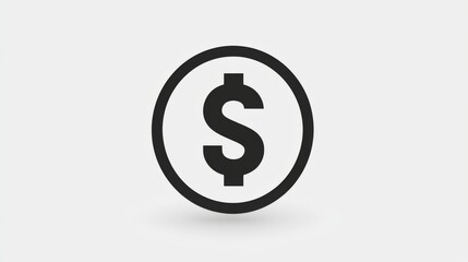 Fototapeta premium Dollar Sign Icon with Minimal Design