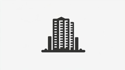 Obraz premium Icon of Building with Minimalist Design