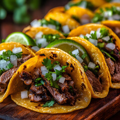 Mexican Street Tacos with Carne Asada and Lime