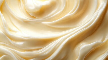 Creamy Abstract Smooth Butter Close-Up with Texture Sheen and Natural Light