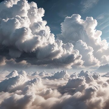 High-level stratus clouds with layered texture and subtle hue , atmospheric, white