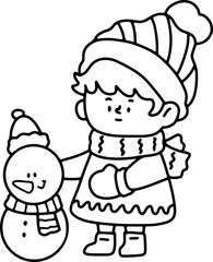 Cute children Christmas Cute hand drawn Elements Illustration cards