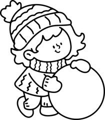 Cute children Christmas Cute hand drawn Elements Illustration cards