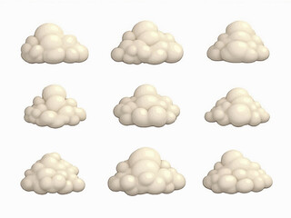 Cloud icon set. cloud isolated on white background. cloud in modern simple. cloud collection. Vector illustrator.