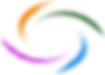 An abstract colorful transparent swirl shape spiral desing element.