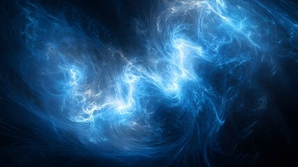 Obraz premium Abstract Blue Electric Energy Swirling Design