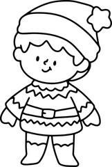 Cute children Christmas Cute hand drawn Elements Illustration cards