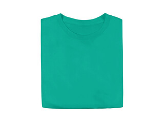 Heather Seafoam Green colour blank fashion folded tee front mockup template