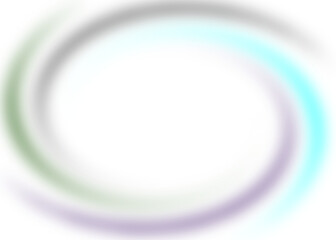 An abstract colorful transparent swirl shape spiral desing element.
