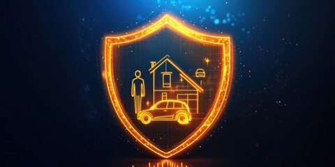 Digital Shield Protecting Home, Car and Person:  Innovative Asset Security Concept