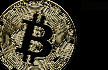 The Future of Finance: Stunning Golden Bitcoin Radiating Wealth and Opportunity