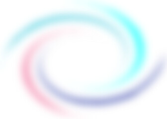 An abstract colorful transparent swirl shape spiral desing element.