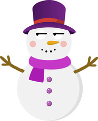 cute snowman cartoon, merry christmas holiday