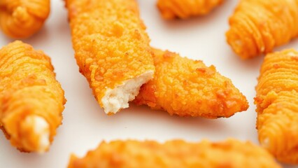 Crispy Golden Chicken Tenders Delight - Perfect for Snacking, Parties, or Meals - Taste the Crunch!