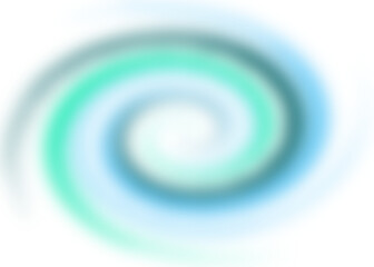 An abstract colorful transparent swirl shape spiral desing element.