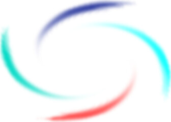 An abstract colorful transparent swirl shape spiral desing element.