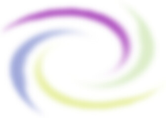 An abstract colorful transparent swirl shape spiral desing element.