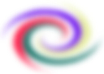 An abstract colorful transparent swirl shape spiral desing element.