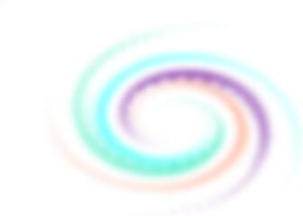 An abstract colorful transparent swirl shape spiral desing element.