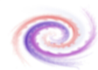An abstract colorful transparent swirl shape spiral desing element.