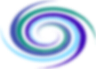 An abstract colorful transparent swirl shape spiral desing element.