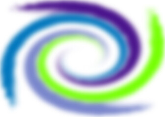 An abstract colorful transparent swirl shape spiral desing element.