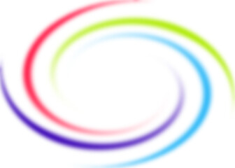 An abstract colorful transparent swirl shape spiral desing element.