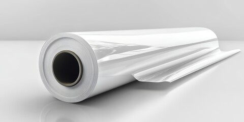 Glossy Plastic Roll for Packaging and Wrapping with Minimalist Design and Space for Text