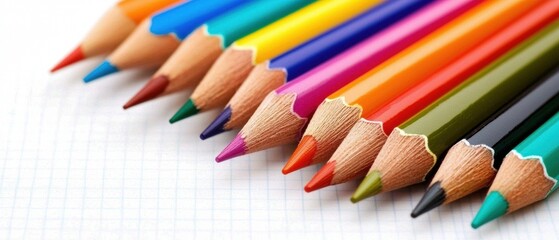 Colorful Pencils on Graph Paper