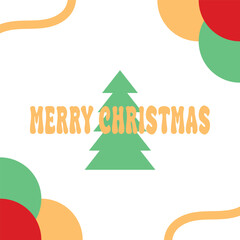 Christmas greeting card vector design template 