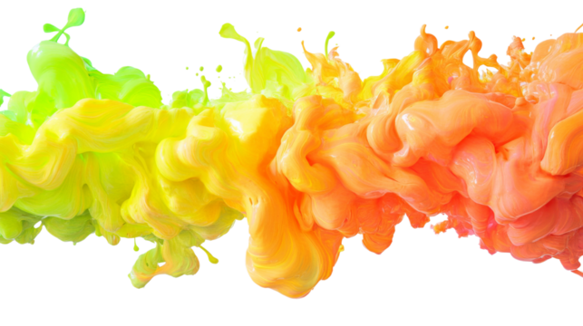 Splash of green color transparent background