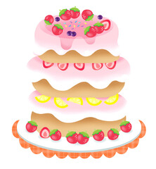 cake with strawberry