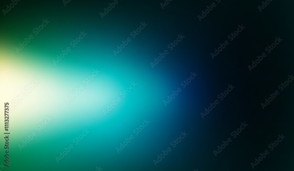 Poster Abstract gradient background with dark teal bright turquoise smooth transition minimal design digital art